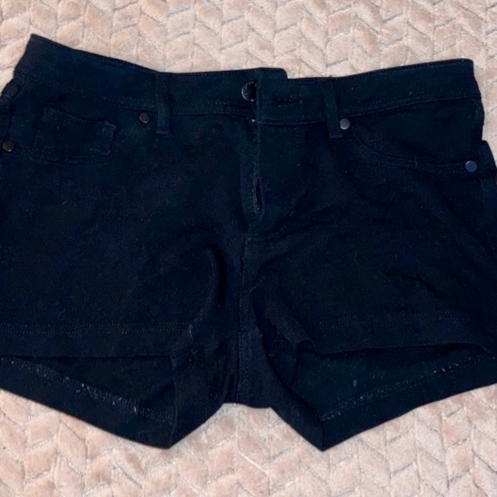 Fashion Nova black jean shorts